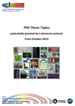 PhD Thesis Topics - lemta