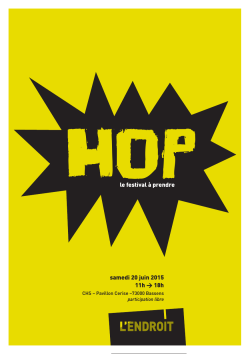 HOPle festival Ã  prendre samedi 20 juin 2015 11h > 18h