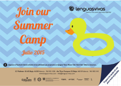 Summer Camp Lenguas Vivas julio 2015