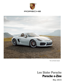 Len Stoler Porsche Porsche e-Zine