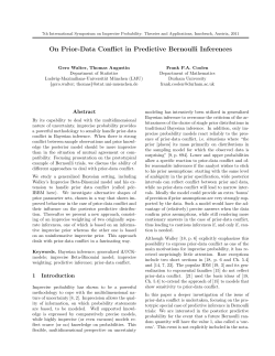 On Prior-Data Conflict in Predictive Bernoulli Inferences