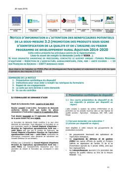 Notice - Guides des aides du Conseil rÃ©gional d`Aquitaine