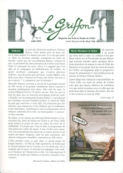 Le Griffon NÂ°11 - lesamisdumuseeducloitre.fr