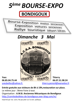 5eme bourse expo2015 bondigoux - Association Les Vieux Rouages