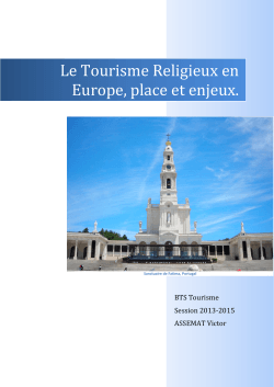 Le Tourisme Religieux en Europe, place et enjeux.