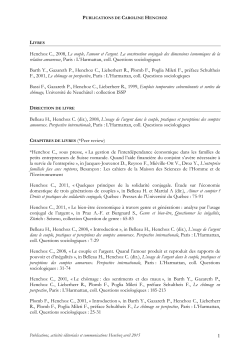 Publications_CH avril15_Internet - UniversitÃ© de Fribourg / FacultÃ©
