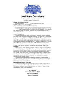 Inspection Agreement - levelhomeconsultants.com