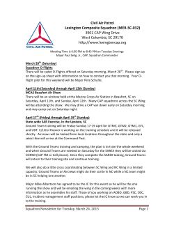 CAP LexSq Newsletter 031415 - Lexington Composite Squadron