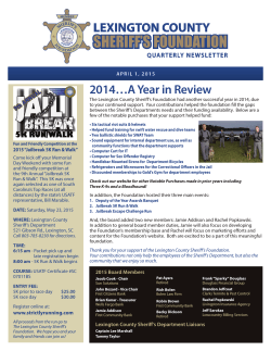 SHERIFF`S FOUNDATION - Lexington County Sheriff Foundation