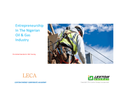 entrepreneurship in oil and gas