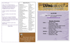Weekly Schedule - Living for the Brand Cowboy Church