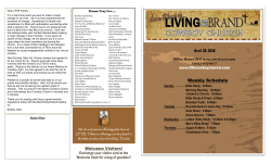 Weekly Schedule - Living for the Brand Cowboy Church