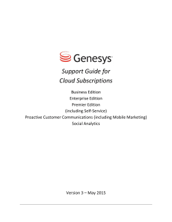 Support Guide for Cloud Subscriptions
