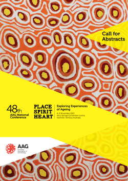 Call for Abstracts - Australian Association of Gerontology