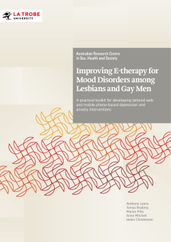 Improving E-therapy for mood disorders among lesbians and gay men