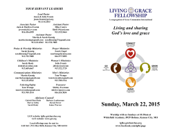 Sunday, March 22, 2015 - Living Grace Fellowship