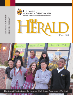 expanding our w orld sharing our hearts The Alumni Publication of