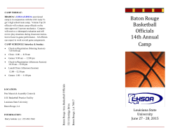 Baton Rouge Basketball Officials 14th Annual Camp