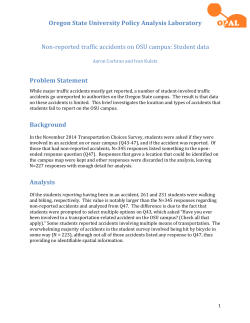 Non-âreported traffic accidents on OSU campus: Student data
