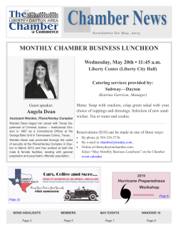 May 2015 Newsletter - Liberty/Dayton Chamber of Commerce
