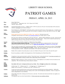 Patriot Games Info - Liberty High School
