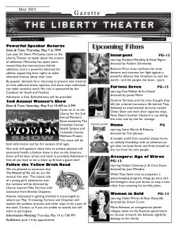 Upcoming Films - The Liberty Theater