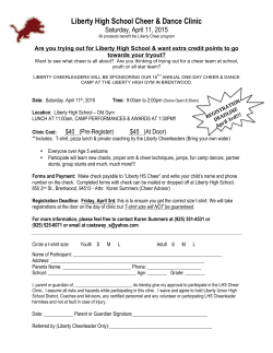 Cheer Clinic Form - Liberty Union High School District / Overview