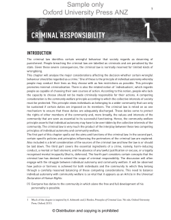 CRIMINAL RESPONSIBILITY - Oxford University Press