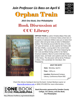 Orphan Train - Camden County College Library