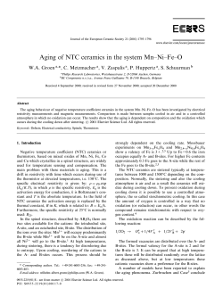 Aging of NTC ceramics in the system MnâNiâFeâO