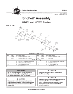 PL/II SnoFoil Assembly HD2/HDX Blades #52488