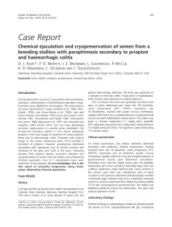 Chemical ejaculation and cryopreservation of - HVERF