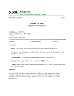 Neal, Bigelow - Libraries - North Dakota State University