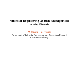 Financial Engineering & Risk Management - Option