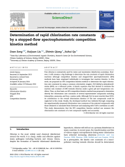 Determination of rapid chlorination rate constants by a stopped