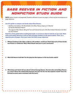 Bass Reeves in Fiction and Nonfiction Study Guide