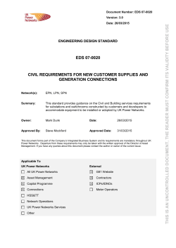 EDS 07-0020 Civil Requirements for new