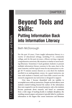 Beyond tools and skills: Putting information back into information