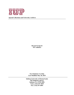 Special Collections and University Archives Record