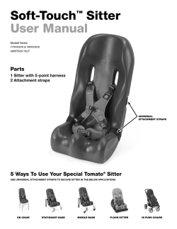 Soft-Touchâ¢ Sitter User Manual