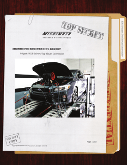 MISHIMOTO ENGINEERING REPORT