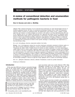 A review of conventional detection and enumeration methods for