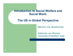 Introduction to Social Welfare and Social Work: The US in Global