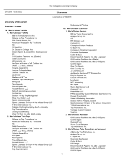 Licensees - Office of Trademark Licensing