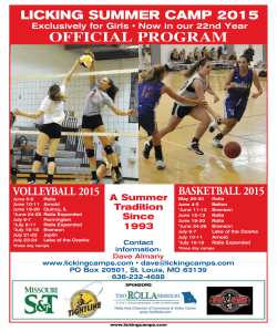 OFFICIAL PROGRAM - Licking Summer Camp