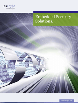 Embedded Security Solutions.
