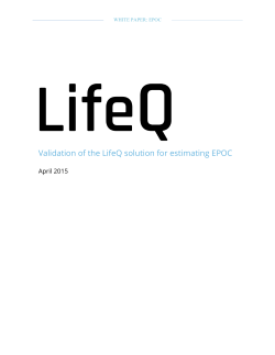 Validation of the LifeQ solution for estimating EPOC