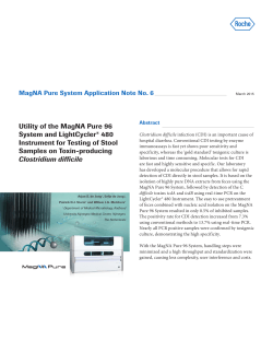 Utility of the MagNA Pure 96 and LightCycler Â® 480 Systems for