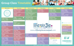 Class Timetable - lifestyleverwood.com