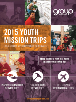 2015 YouTh MiSSion TripS